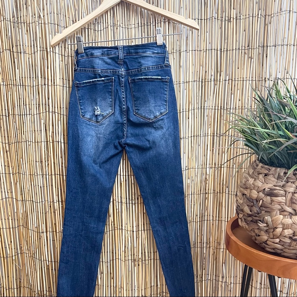 S.O.N.G. Perfect High Rise Skinny Ankle Distressed Jeans Size 0/24 EUC - Picture 5 of 5